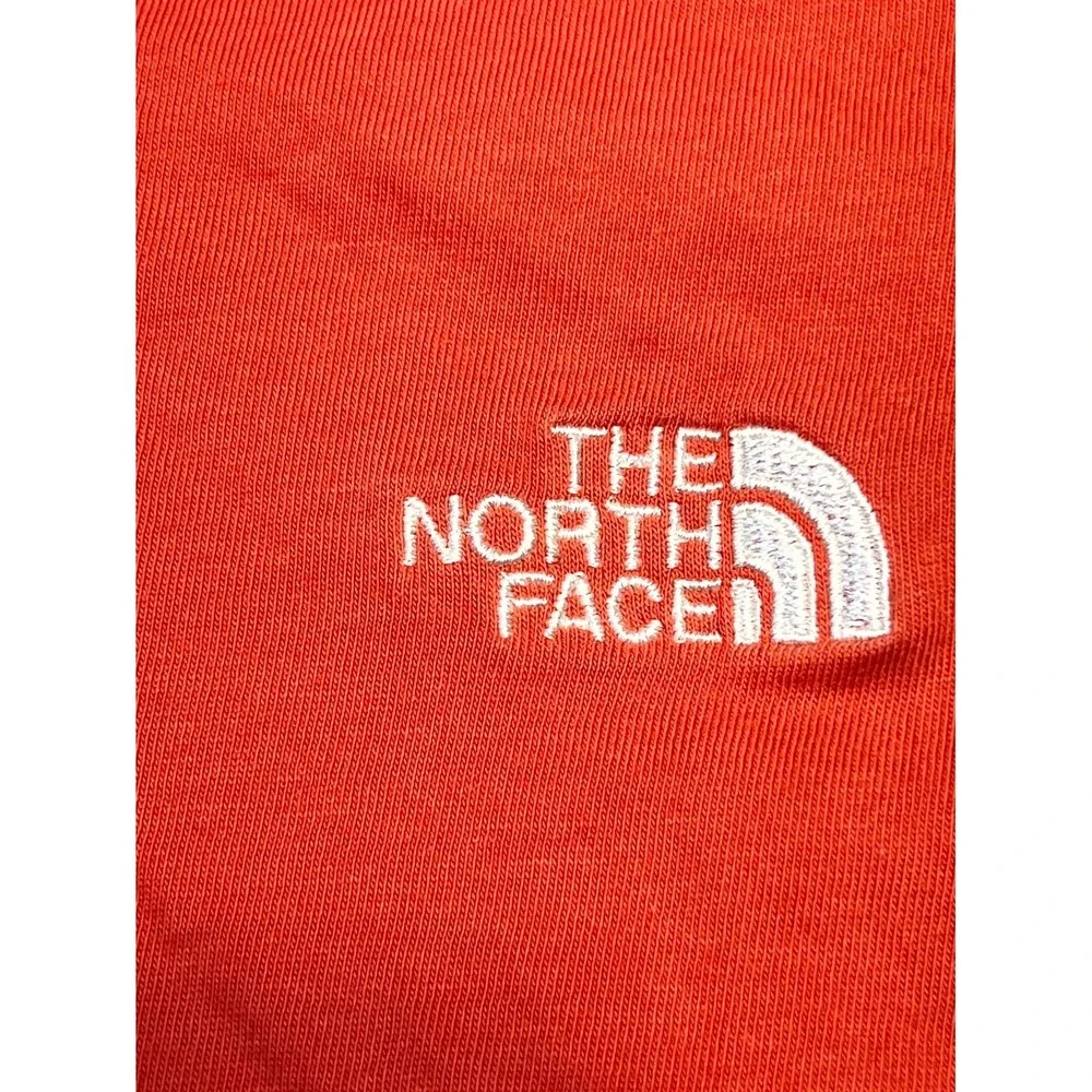 The North Face T Shirt Mens Large Orange Logo Casual Short Sleeve Crew Neck